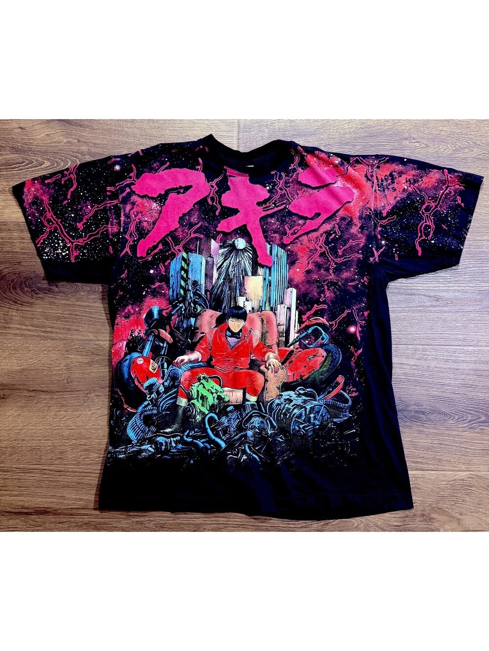 Akira Anime Kaneda Neo Tokyo All Over Print AOP T Shirt XL Screen Stars #15A